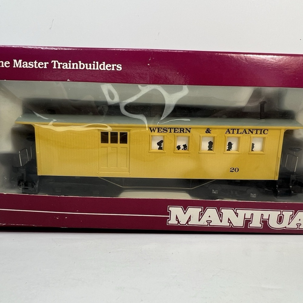 Mantua 1860 Combine W&A Railroad HO Scale Train Car 718-544 Yellow New Box Wear - Picture 2 of 8